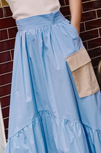 Load image into Gallery viewer, Barry Made Powlett Skirt Blue/Camel

