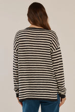 Load image into Gallery viewer, Betty Basics Natasha Knit Top Black/ Off-White Stripe