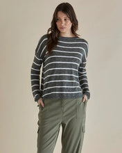 Load image into Gallery viewer, Betty Basics Natasha Knit Top Green Stripe