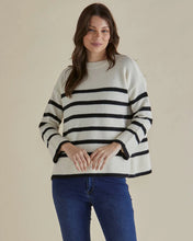 Load image into Gallery viewer, Betty Basics Edith Jumper Cream/ Black Stripe