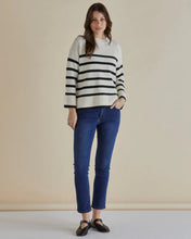 Load image into Gallery viewer, Betty Basics Edith Jumper Cream/ Black Stripe