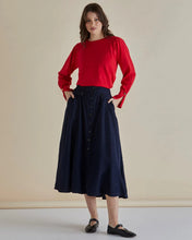 Load image into Gallery viewer, Betty Basics Lola Lyocell Skirt Dark Vintage Blue Denim