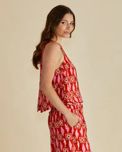 Load image into Gallery viewer, Betty Basics Copacabana Shell Top Sardinia Deo Print Red