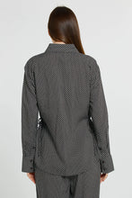 Load image into Gallery viewer, Betty Basics Tessa Tie Shirt Nutmeg Geo Print