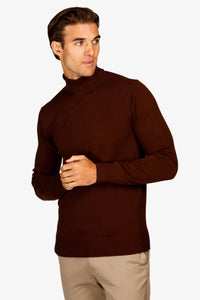 Brooksfield BFK423 Roll Neck Sweater Chocoloate