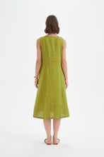 Load image into Gallery viewer, Tirelli Sleeveless Pocket Dress French Chartreuse