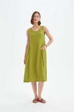 Load image into Gallery viewer, Tirelli Sleeveless Pocket Dress French Chartreuse