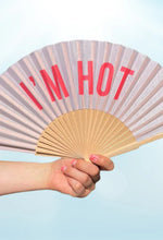 Load image into Gallery viewer, Fisura 'I'm Hot' Hand Fan With Gift Box Beige