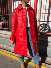Load image into Gallery viewer, DEA Marmont Leather Coat Red