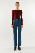 Load image into Gallery viewer, Madison The Label Caden Long Sleeve Top Shiraz