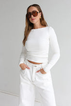 Load image into Gallery viewer, Madison The Label Caden Long Sleeve Top White