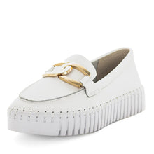 Load image into Gallery viewer, Just Bee Caltin White Smooth Leather