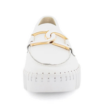 Load image into Gallery viewer, Just Bee Caltin White Smooth Leather