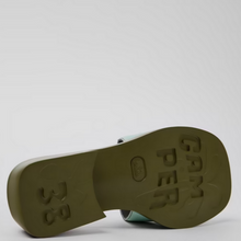 Load image into Gallery viewer, Camper Twins Multicoloured Leather Slide Khaki/Blue