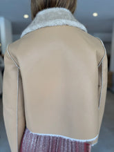 Load image into Gallery viewer, DEA The Label Faux Fur Cropped Reversible Jacket Beige