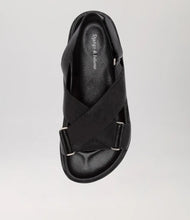 Load image into Gallery viewer, Django & Juliette Ubari Sandals Black Leather