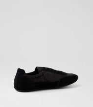 Load image into Gallery viewer, Django & Juliette Brinkle Sneakers Black Suede Fabric