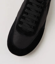 Load image into Gallery viewer, Django & Juliette Brinkle Sneakers Black Suede Fabric