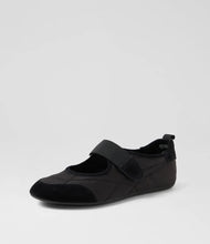 Load image into Gallery viewer, Django & Juliette Britas Ballet Sneakers Black Suede Fabric