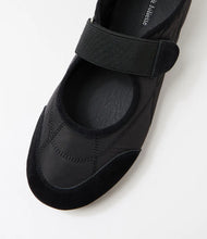 Load image into Gallery viewer, Django & Juliette Britas Ballet Sneakers Black Suede Fabric