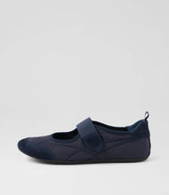 Load image into Gallery viewer, Django & Juliette Britas Ballet Sneakers Navy Suede Fabric
