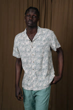 Load image into Gallery viewer, James Harper JHS519 S/S Cuban Collar Shirt Palm Pixel Natural
