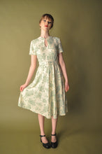 Load image into Gallery viewer, Elise Design Sakura Linen Dress Cream/Light Green