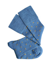 Load image into Gallery viewer, Tightology Merino Wool Socks Dotty Blue