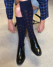 Load image into Gallery viewer, Tightology Merino Wool Socks Dotty Midnight