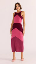 Load image into Gallery viewer, MINKPINK Emeris Intarsia Knit Dress Berry