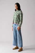 Load image into Gallery viewer, FOIL Bee Bold Sweater Sage Hex