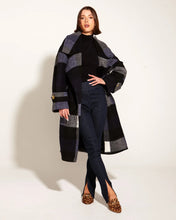 Load image into Gallery viewer, Fate + Becker Stranger Oversized Coat Navy Check
