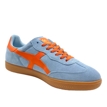 Load image into Gallery viewer, Goodsole Crossroads Sneaker Pale Blue/Orange Suede