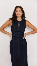 Load image into Gallery viewer, MINKPINK Raya Denim Belted Midi Dress Indigo
