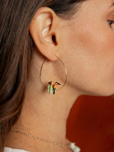 Load image into Gallery viewer, Nach African Bee Eater Trio Hoop Earrings