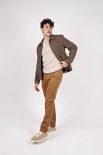 Load image into Gallery viewer, James Harper JHJ155 Herringbone Zip Jacket Brown