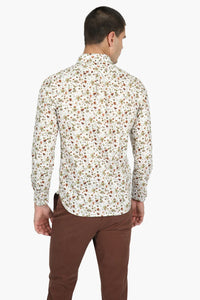 James Harper JHS534 Poplin LS Shirt Blooms Pebble