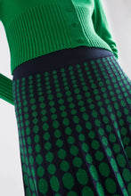 Load image into Gallery viewer, Elk Leira Skirt Navy/Green Metallic
