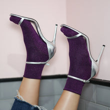 Load image into Gallery viewer, KLUE Glitter Lurex Socks Purple