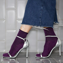 Load image into Gallery viewer, KLUE Glitter Lurex Socks Purple