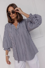 Load image into Gallery viewer, ALEXANDRA Danill Blouse Black Stripe