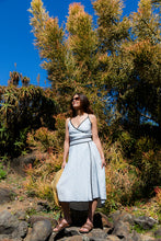 Load image into Gallery viewer, Bird Epoch Gingham Dress Blue/ Black Trim