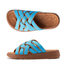 Load image into Gallery viewer, Malibu Sandals Zuma LX Recycled Blue/Walnut