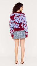 Load image into Gallery viewer, MINKPINK Amara Intarsia Knit Wine/Blue Bell Floral