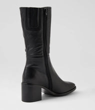 Load image into Gallery viewer, Mollini Sesina Black/ Black Leather Calf Boots