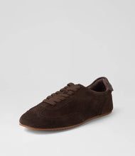 Load image into Gallery viewer, Mollini Liloa Sneakers Dark Choc Suede Leather