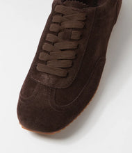 Load image into Gallery viewer, Mollini Liloa Sneakers Dark Choc Suede Leather