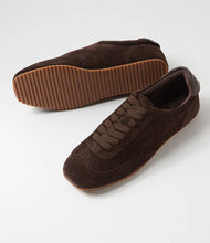 Load image into Gallery viewer, Mollini Liloa Sneakers Dark Choc Suede Leather