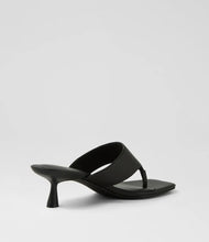 Load image into Gallery viewer, Mollini Torina Thong Heels Black Leather