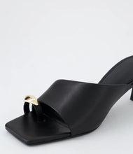Load image into Gallery viewer, Mollini Tionee Mules Black Leather